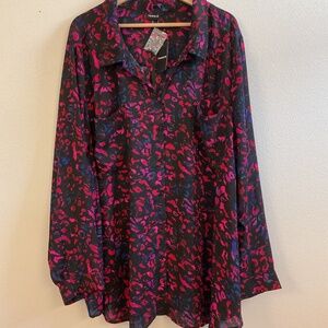 TORRID. Pink Leopard Shirt. 6X. With tag